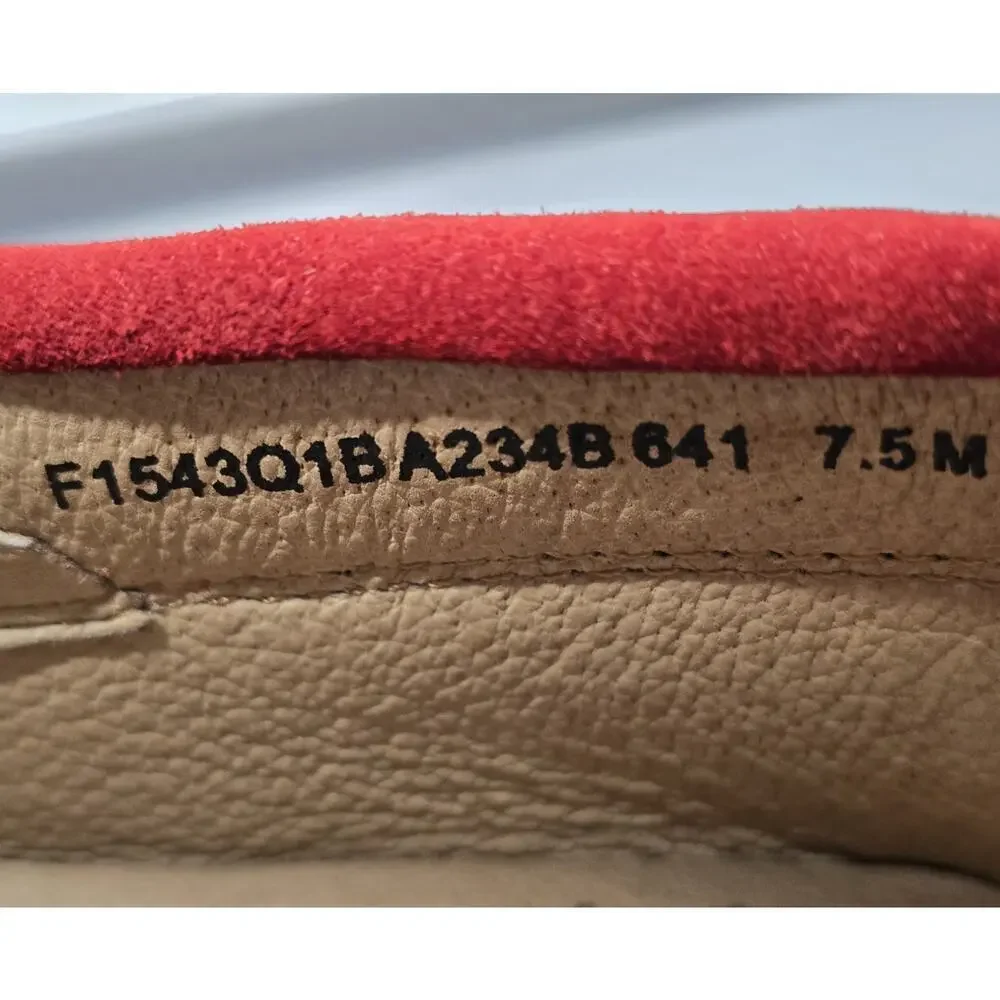 John Varvatos Firebrick Red Schooner Shoe Laceless Star USA Suede Sz. 7.5